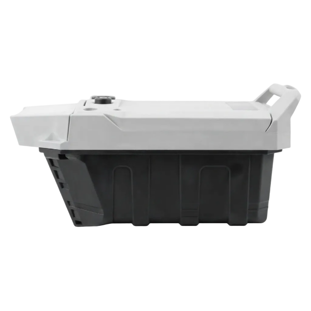 Torqeedo Travel battery side profile view showcasing casing and build quality.