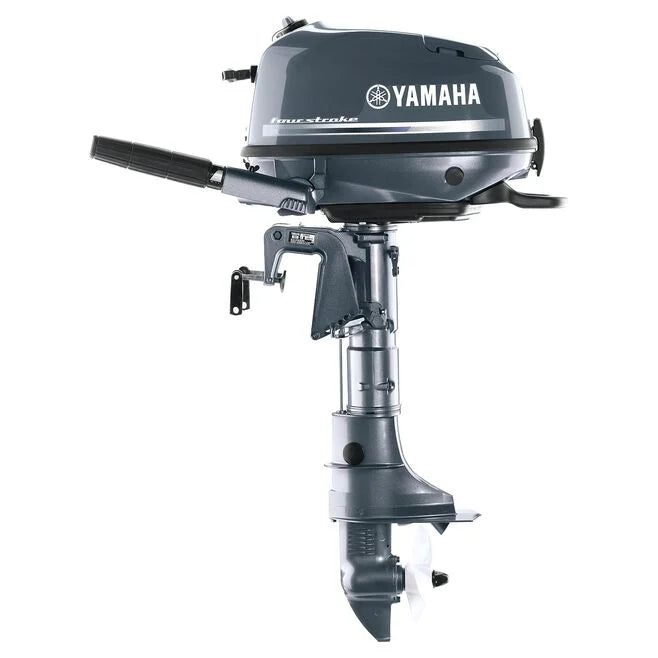 Yamaha 6 HP 4-stroke tiller outboard motor, front view
